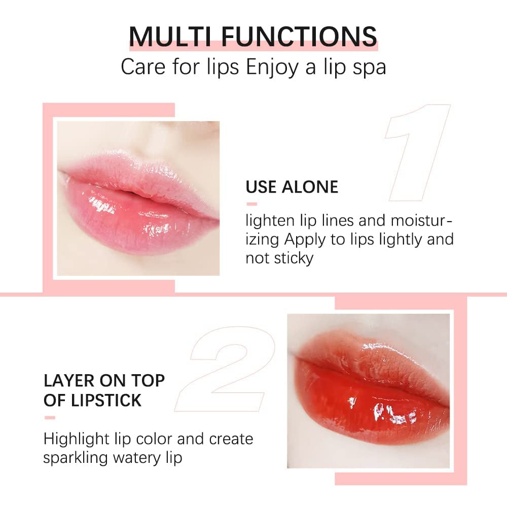 Hydrating Lip Glow Oil, Plumping Lip Gloss, Moisturizing Lip Oil Gloss, Transparent Moisturizing Lip Balm