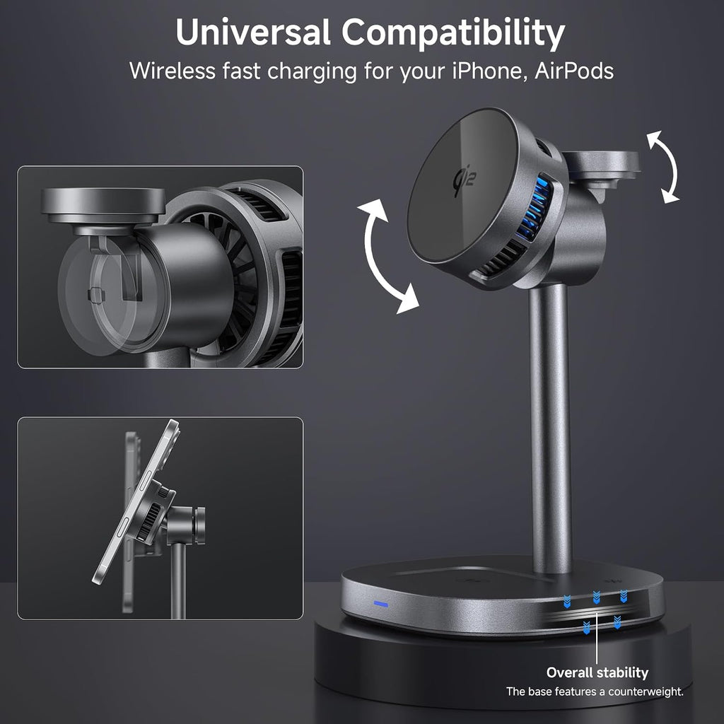 3-In-1 Magnetic Wireless Charging Stand