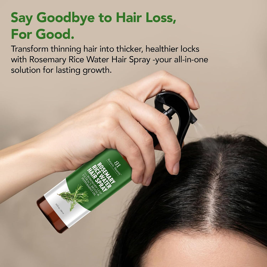 Rosemary and Rice Water Spray for Hair Growth - 6.8 Fl Oz