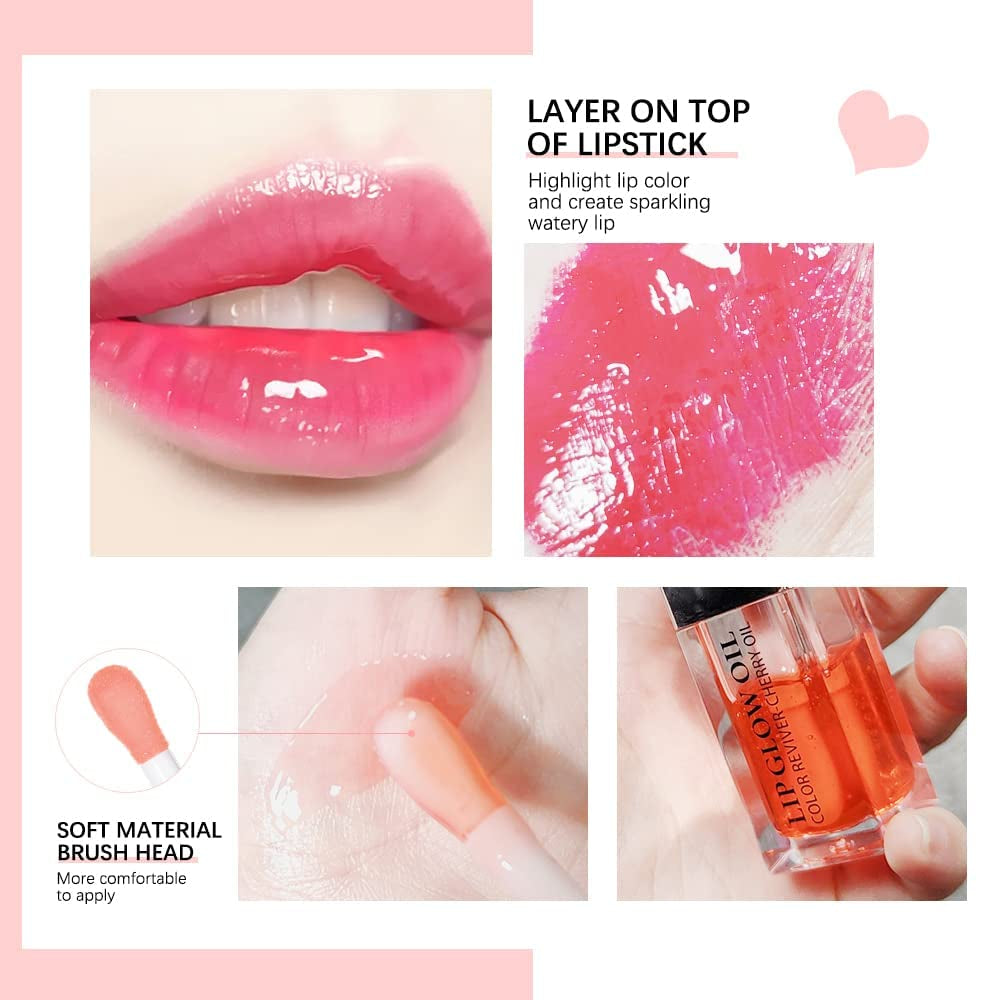 Hydrating Lip Glow Oil, Plumping Lip Gloss, Moisturizing Lip Oil Gloss, Transparent Moisturizing Lip Balm