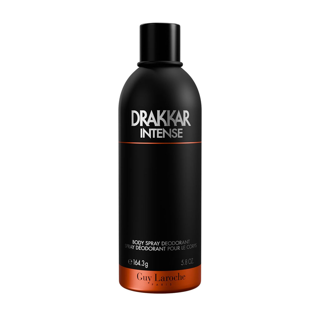 Guy Laroche Drakkar Intense, Seductive & Irresistible Body Spray, Ambery Fougere Fragrance, Long Lasting Mens Cologne, Body Spray for Men 5.8 Fl.Oz