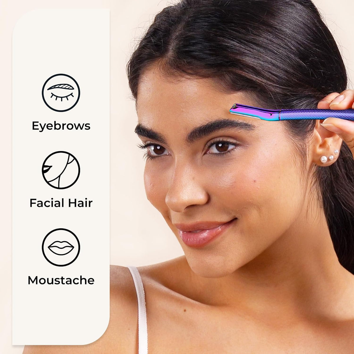 Eyebrow Razor for Women & Men, Precision Cover, Rainbow