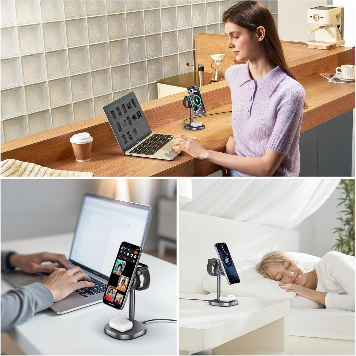 3-In-1 Magnetic Wireless Charging Stand
