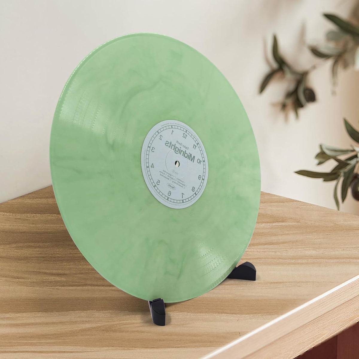Vinyl Record Display Stand Black Anti-Skid Multifunctional Organizer
