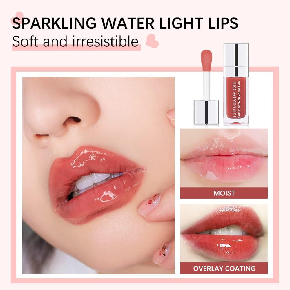 Hydrating Lip Glow Oil, Plumping Lip Gloss, Moisturizing Lip Oil Gloss, Transparent Moisturizing Lip Balm