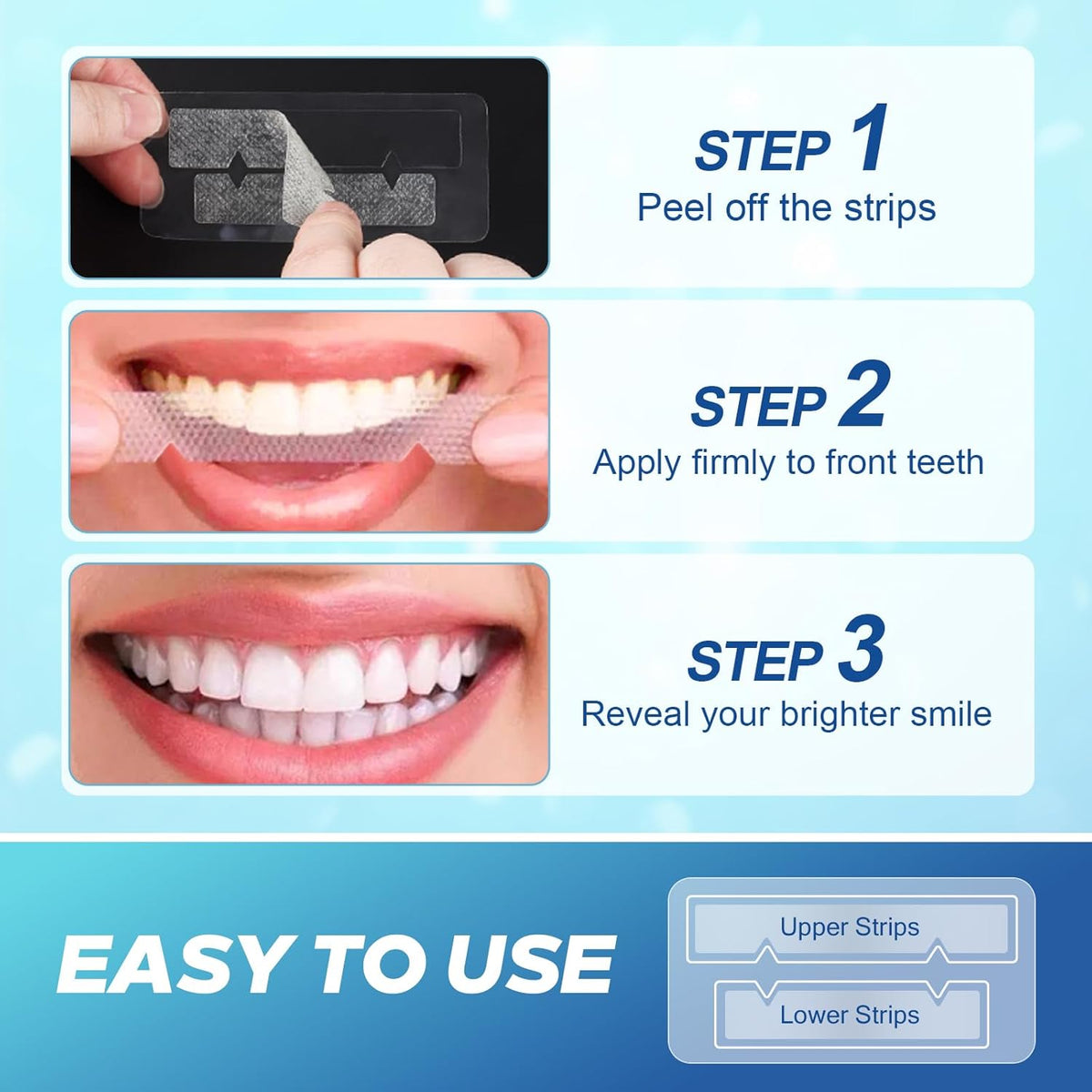 Teeth Whitening Strips for Sensitive Teeth 28 Count Whitener Strips