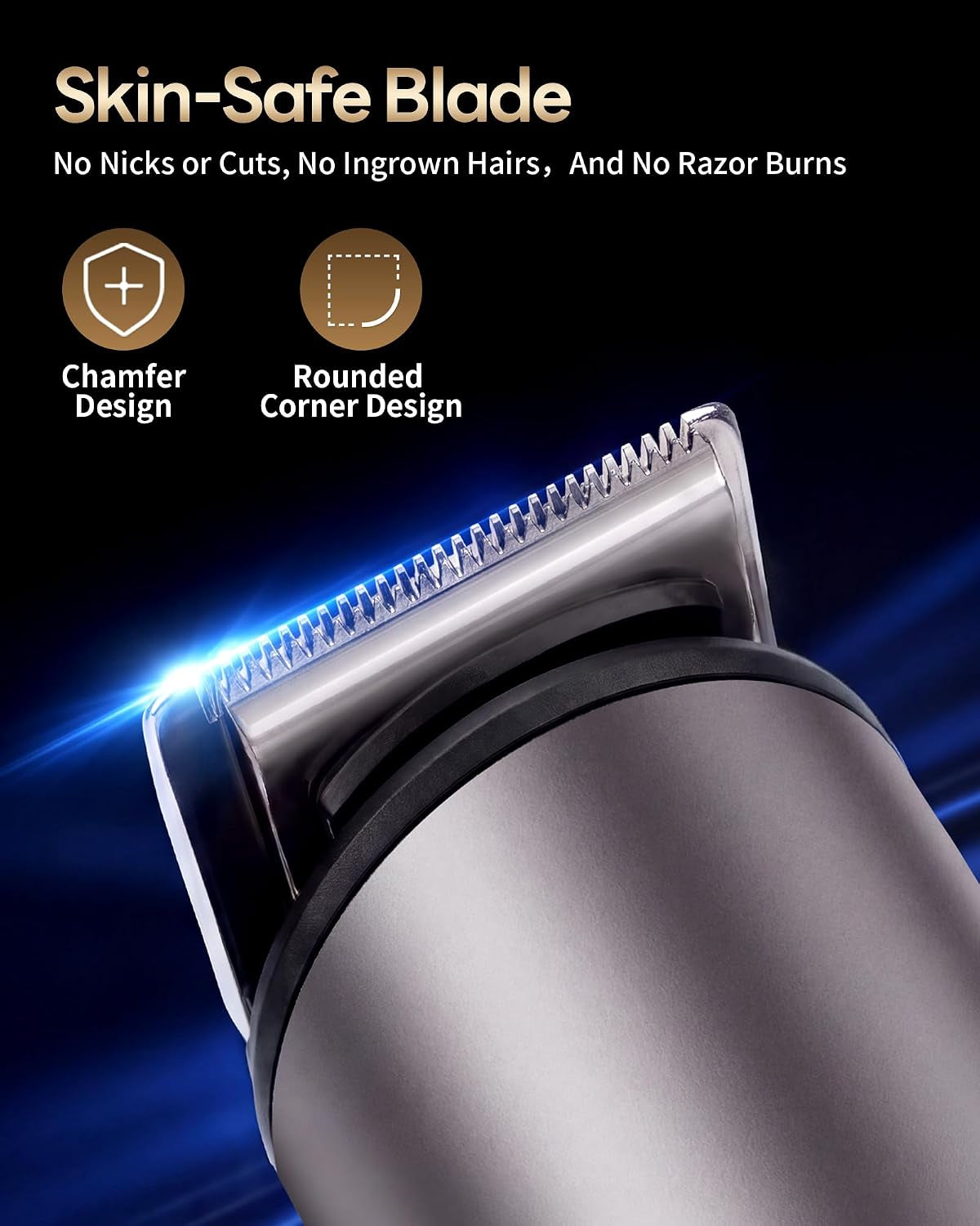 Manscape Body Hair Trimmer for Men, Waterproof Nick-Free Pubic Hair Trimmer