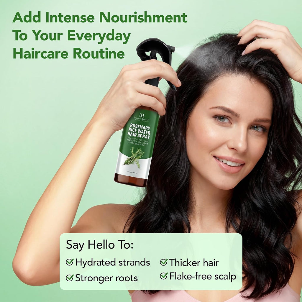 Rosemary and Rice Water Spray for Hair Growth - 6.8 Fl Oz