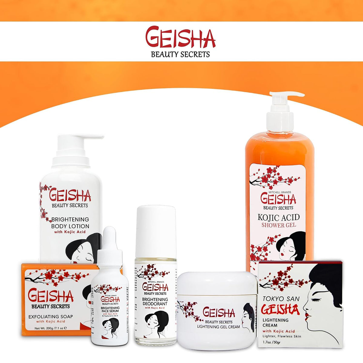 Geisha, Kojic Acid Skin Brightening Body Wash - 33 Fl Oz / 1000 Ml