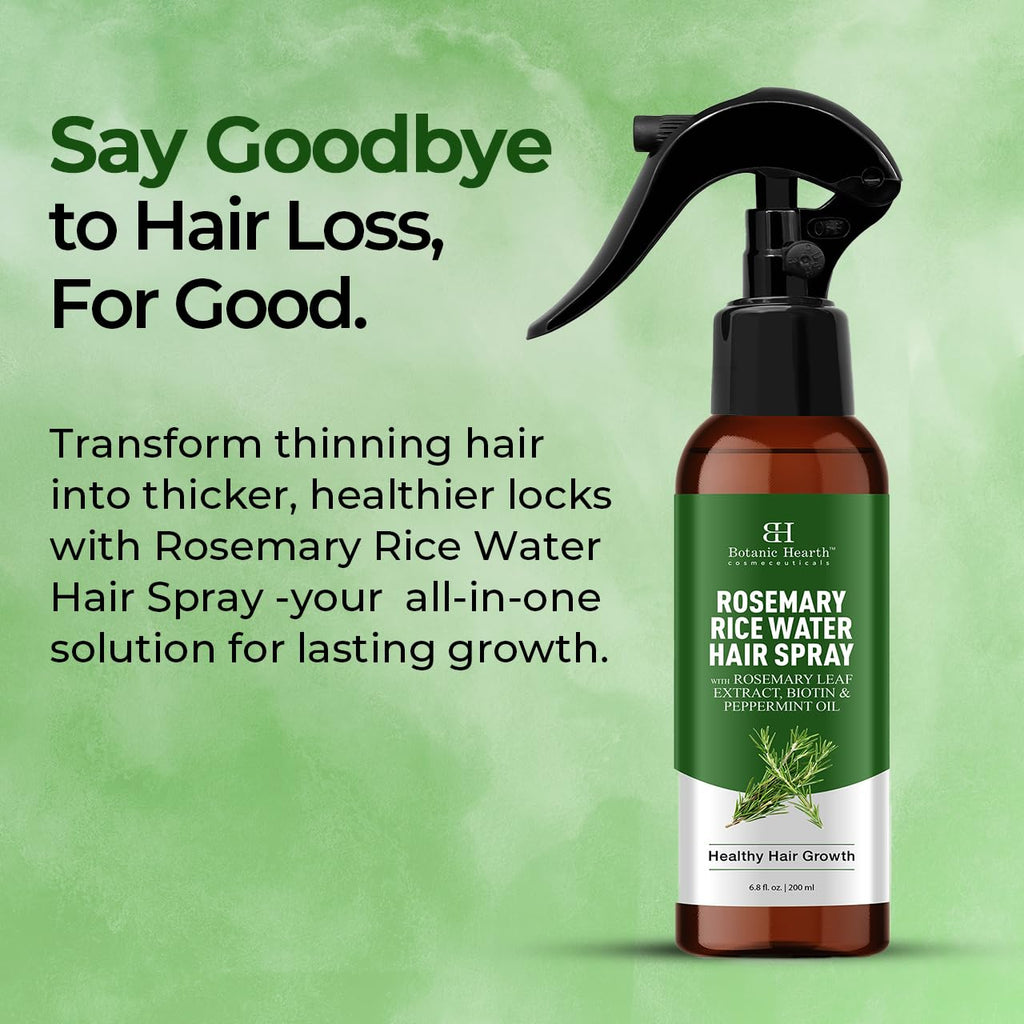 Rosemary and Rice Water Spray for Hair Growth - 6.8 Fl Oz
